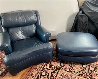 Classic Leathers Inc. Chair & Ottoman