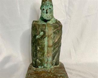  Bronze Priest Sculpture