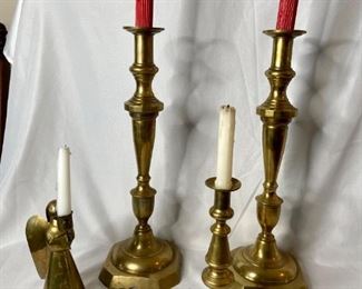 Brass Candlesticks & More