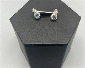 Blue Topaz Sterling Silver Earrings