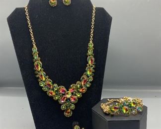 Blast of Color Rhinestone Necklace, Earrings, Bracelet, and Ring