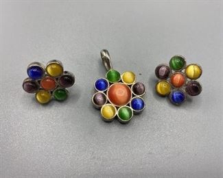 Pendant and Earrings