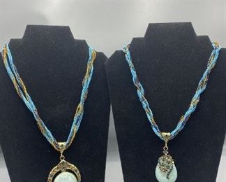 Intertwined in Blue Necklaces #1