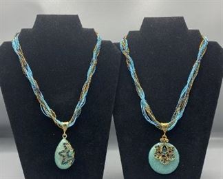 Intertwined in Blue Necklaces #2