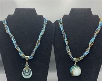 Intertwined in Blue Necklaces #3