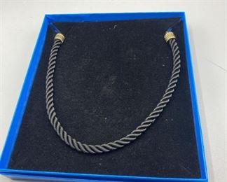 Black Twisted Rope Like Necklaces