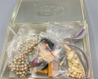 Plastic Jewelry Box with Broken Fixer Upper Jewelry