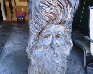 a large wood carved art piece!