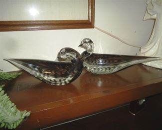 art glass birds