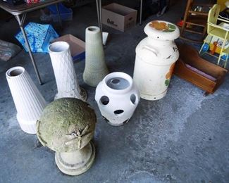 Gazing ball holders and yard art