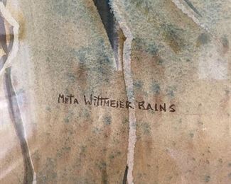 This is what the signature of acclaimed Oneonta artist Meta Wittmeier Bains looks like.