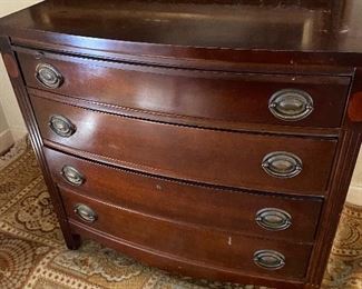 Medium size mahogany chest.