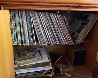 Whole bunch of good vinyl in there! Beatles, Dylan, Disney.