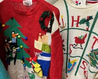 OG ugly Christmas sweaters from the 80's.