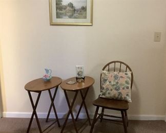 Chair and Folding Tables