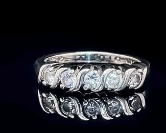 3/4 Carat Cubic Zirconia Anniversary Wedding Stacking Ring