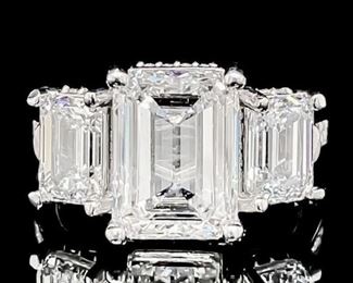 7.65 CT Diamond Ring in Platinum with IGI Reports & Appraisal