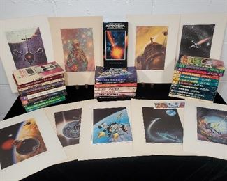 13Vintage SciFi Books  Prints