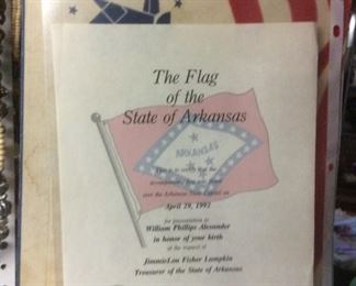 State of Arkansas Congressional Flag with COA