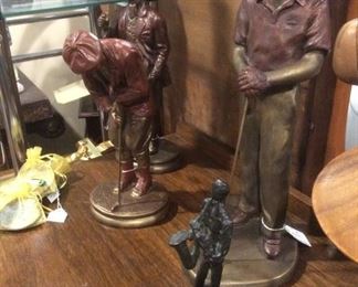 Brass Golf Statues 