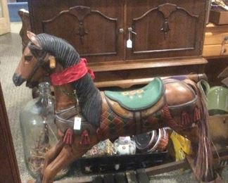 Holiday Vintage  * Rocking Horse ** Great Holiday Display Piece** Decora