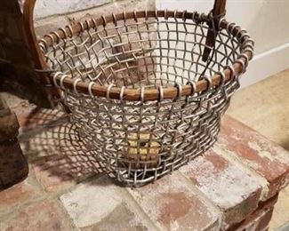 One of several clam baskets