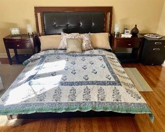 King Bedroom Suit - Platform Bed, 2 Nightstands, and Chest of Drawers 