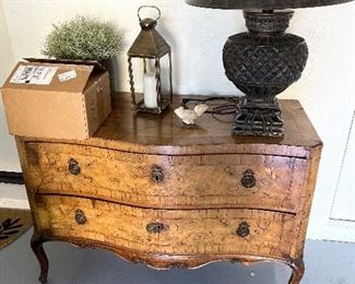 Beautiful antique burlwood chest