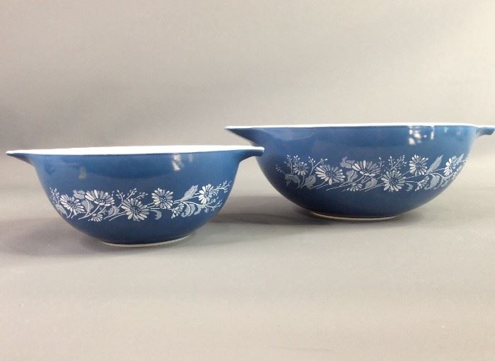 Vintage Colonial mist blue Pyrex Bowls
