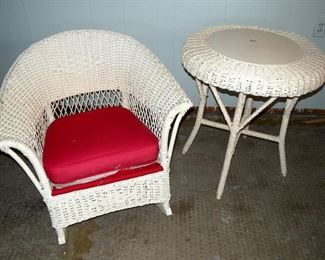 Two of about 7 Pieces NICE wicker furniture