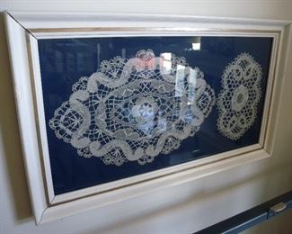 Old framed Lace Work