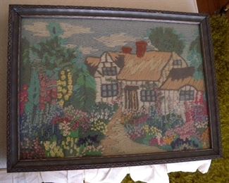 Old Needle Point Picture