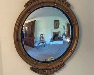 Antique convex mirror