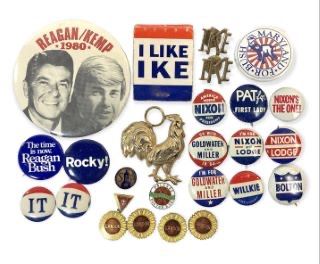 Vintage and Antique Political Button Collection 