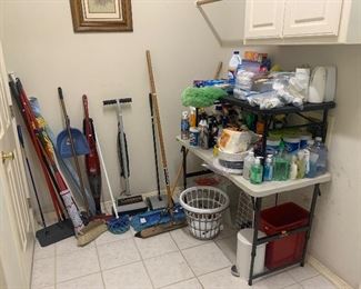 Cleaning supplies. 