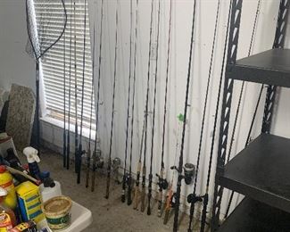 Fishing poles.  