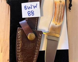 Knife with Leather Holder