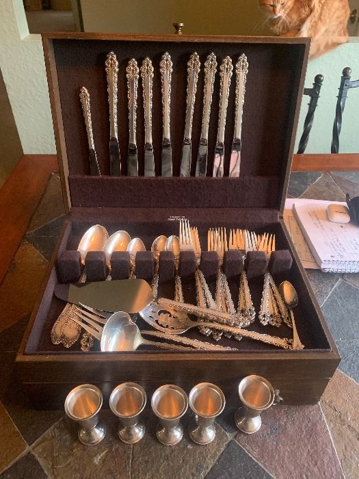 Beautiful non monogrammed International Sterling Silver Set. La Strada Pattern