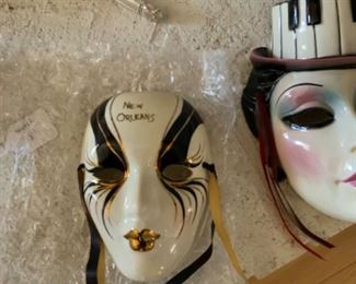 Lots of New Orleans Classique Masque masks.