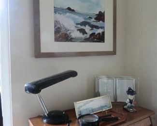 Painting, Mid Century Desk Lamp