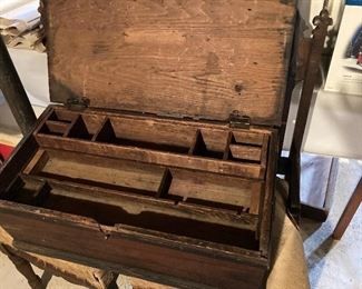 Basement antique tool chest. 
