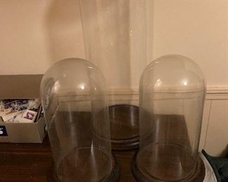 Three domed display stands 