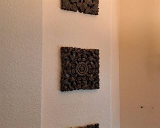 4  piece wall art  wooden $50 for all , hand carved