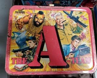 Vintage The A-Team Lunchbox with 2 Thermoses 
