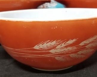 Autumn Harvest Pyrex Nesting Mixing Bowls 