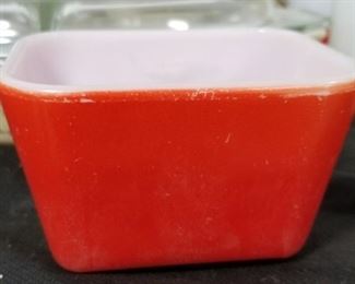 Pyrex Primary Colors Red Refrigerator Dish  