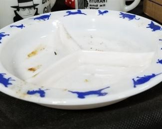 Hazel Atlas Blue Animal Pattern 