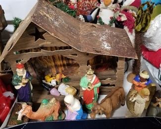 US Zone German Nativity Set 