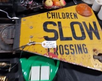 1970's Ice Cream Truck Children Crossing Sign