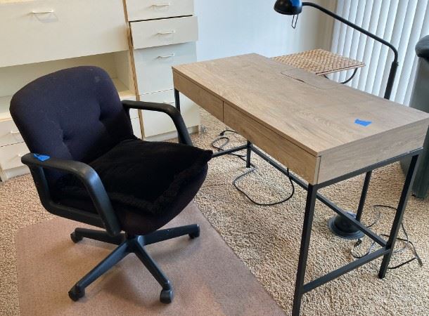 modern looking wooden desk